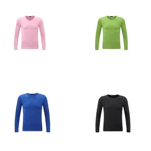 Wholesale unisex 38colors quick polyester marathon race running gym sport blank plain custom oem logo long sleeve t shirt