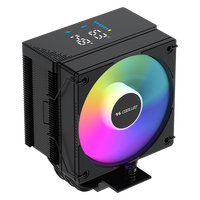 Refroidisseur d'air pour processeur COOLLEO B40S-DIG-BK-ARGB avec écran numérique, compatible LGA115X 1200 1700 1851AMD pour ordinateur de jeu, TDP 200W