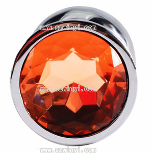 肛门屁股塞水晶饰品阴道情侣性金属不锈钢屁股肛门塞尺寸S - Product Image 2