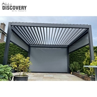 Auvent d'extérieur à persiennes en Aluminium, facile à assembler, couverture de Patio, kit d'auvent pour abri de voiture, Pergola de gazébo