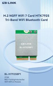BL-LINK BL-M7925BP1 mt7925ben wifi7 bt5.3 M.2 NGFF <span class=keywords><strong>adapter</strong></span> không dây 5400Mbps Tri-Band 2.4GHz/5GHz/6GHz <span class=keywords><strong>USB</strong></span> giao diện <span class=keywords><strong>5km</strong></span> phạm vi - Product Image 2