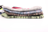 Chaussettes de ski et de hockey sur glace épaisses en gros, personnalisées, tricotées, avec revers élastique, à compression haute et tube long