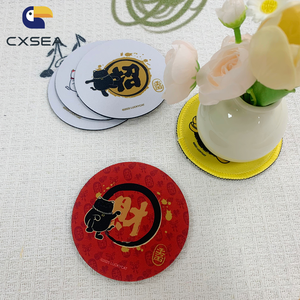 Laserable Black Leatherette Bottle Opener Coaster for Custom Laser Cutting Promotional Item