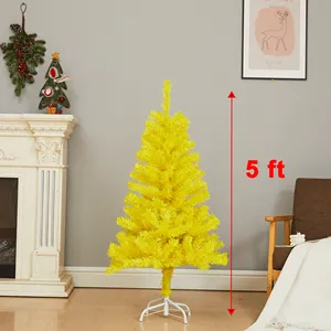 Siebenteiliger Weihnachtsbaum zur Dekoration Weihnachtsbaum Urlaub Innenausstattung 3 Fuß bis 7 Fuß gelb oder benutzerdefinierte Farbe