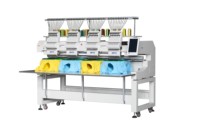 Machine à broder à 4 têtes, 12 aiguilles, équipement de broderie informatisé pour atelier de confection
