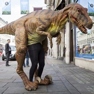 Dinosaurio de disfraz realista <span class=keywords><strong>t</strong></span>-<span class=keywords><strong>rex</strong></span>, tamaño real, hecho a mano, a la venta - Product Image 3