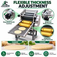 Machine à tortillas de maïs/chapati/tacos/pains plats entièrement automatique de marque JC en acier inoxydable, capacité de 60 pièces/minute, 220V 400W