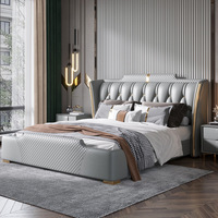 Leichtes Luxus-Leder bett 1,8 Meter Doppelbett Haupt schlafzimmer Moderne Leder kunst High-End-Aufbewahrung hochzeits bett