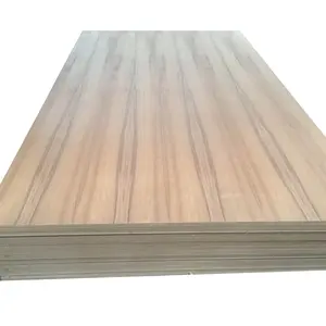 Chapa de teca de línea recta para muebles, madera contrachapada de lujo, 4mm, venta al por mayor