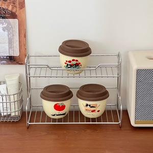 Tasse à café créative Lelyi INS en céramique avec couvercle, motif chat mignon, design élégant et délicat - Product Image 1