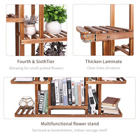 Étagère à fleurs en bois robuste à 9 niveaux pour intérieur et extérieur