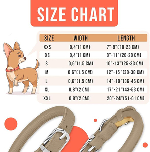 <span class=keywords><strong>Collar</strong></span> de Cuero Enrollado Nibao, Collares Suaves para Perros Pequeños, Medianos y Grandes, Cachorros - Product Image 5