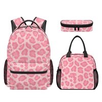 Sac à dos, trousse et boîte à lunch unisexe 3-en-1, imperméable, avec fermeture éclair, imprimé intégral, durable, tendance, pour la rentrée scolaire 2026 – Lot de 3 sacs pour couple
