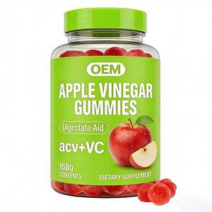 วิตามินกัมมี่แอปเปิ้ลไซเดอร์วีนีการ์ ช่วยลดน้ำหนัก เผาผลาญไขมัน วิตามินซี แคลเซียม สารต้านอนุมูลอิสระ เสริมภูมิคุ้มกัน สำหรับผู้ใหญ่และเด็กแรกเกิด 60 เม็ด  วีแกน สมุนไพร - Product Image 1