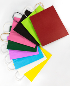 Sacs d'emballage pharmaceutiques en papier kraft biodégradable recyclable avec logo personnalisé imprimé, poignée en corde de coton, offset - Product Image 4