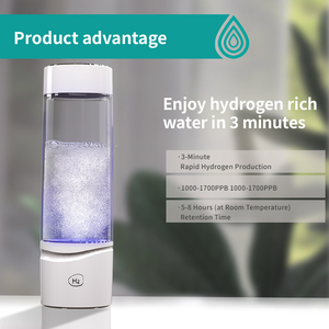 Bouteille d'<span class=keywords><strong>eau</strong></span> en verre enrichie en hydrogène électrique avec membrane ionique, <span class=keywords><strong>électrolyse</strong></span> rapide en 3 minutes, charge magnétique pour voiture et usage domestique - Product Image 4