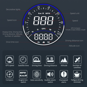 <span class=keywords><strong>2022</strong></span> nouveau hud G6 2.5 pouces, outil de diagnostic automatique de voiture, affichage tête haute GPS compteur de vitesse numérique pour moto camion - Product Image 3