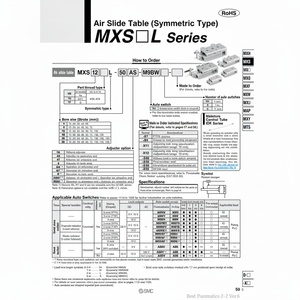 Table coulissante pneumatique SMC MXS12L-30 - Product Image 1