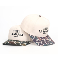 Topi Frame dengan Bordir Logo, Model Camo, Pinggiran Melengkung untuk Pria, Laris Manis