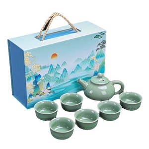 Juego de Té Goyao de Lujo Ligero, Moderno y Minimalista para el Hogar, Tetera de Cerámica de Alta Gama con Filtro, Tazas de Té Kung Fu, Juego en Caja de Regalo - Product Image 5