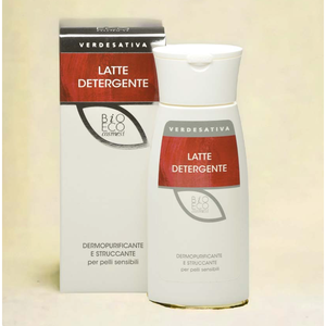 Lait nettoyant Verdesativa 150ml, dermopurifiant, écologique, pour peaux sensibles - Product Image 1