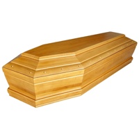 Ataúd de Madera Desmontable de Estilo Europeo, Sostenible, Ecológico y Biodegradable (Capacidad de 220 Pulgadas Cúbicas)
