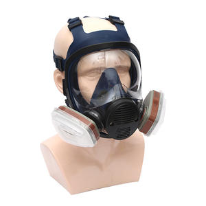 Masque respiratoire intégral Pinjie en silicone souple, protection chimique réutilisable avec filtre à gaz toxique pour usage industriel - Product Image 1