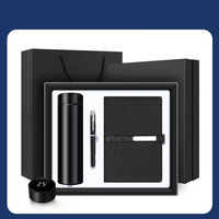 Ensemble cadeau d'affaires de luxe personnalisé, thermos intelligent sous vide de 450 ml, carnet A5 uni, stylo en métal fait main à encre noire, neuf