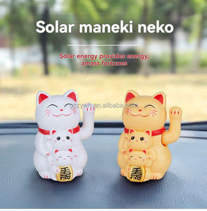 <span class=keywords><strong>Pas</strong></span> <span class=keywords><strong>cher</strong></span> 2 pouces ABS décoration de voiture chat chanceux solaire alimenté automatique main secouant <span class=keywords><strong>Maneki</strong></span> <span class=keywords><strong>Neko</strong></span> solaire décoration de la maison chat de fortune - Product Image 2