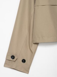 Femme 2025 nouvelle mode et loisirs Joker revers <span class=keywords><strong>trench</strong></span> <span class=keywords><strong>court</strong></span> à double boutonnage <span class=keywords><strong>trench</strong></span>-coat rétro femme chic à manches longues. - Product Image 5