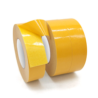 Papier crêpe jaune ruban de tapis double face ruban auto-adhésif à usage général pour la pose de sol
