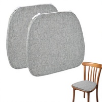 Coussin de cuisine et de salle à manger personnalisable Horseshoe en mousse à mémoire de forme tricotée, antidérapant, avec housse lavable et attaches, 40x42x3cm, couleur unie