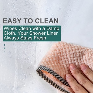 Bindi estilo moderno productos calientes esmerilado Peva blanco claro grueso baño Cortina de ducha Liner - Product Image 6