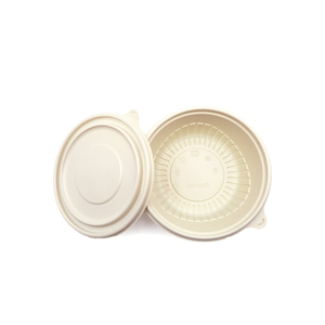 Caja Circular de Plástico para Empaquetado de Comida Rápida, Vajilla de Plástico para Restaurante con Tapas, Vajilla Desechable, Contenedor de Comida - Product Image 5