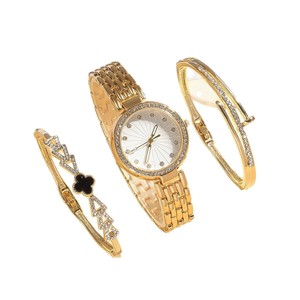 Reloj de Pulsera de Acero para Mujer, Diseño de Trébol de Cuatro Hojas, Conjunto de Joyería con Brazalete de Acero Inoxidable - Product Image 5