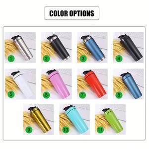 Custom logo 17oz 25oz Sports Metal Protein Shaker Cup <b>Double</b> <b>Wall</b> Ice Insulated Stainless Steel Shaker Bottle Gym - Product Image 6