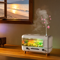 Humidificateur d'aromathérapie 300 ml pour micro-paysage, diffuseur d'huiles essentielles ultrasonique USB avec LED à changement de couleur pour maison et voiture