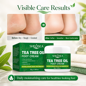 <span class=keywords><strong>Crema</strong></span> para <span class=keywords><strong>Pies</strong></span> con Aceite de Árbol de Té Natural, Hidratante, Calmante para Piel Irritada, Refrescante para <span class=keywords><strong>Pies</strong></span> <span class=keywords><strong>Cansados</strong></span>, <span class=keywords><strong>Crema</strong></span> para el Cuidado de los <span class=keywords><strong>Pies</strong></span> OEM - Product Image 5