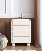 Commode en bois laqué style crème, minimaliste et moderne, pour chambre à coucher, chevet ou salon