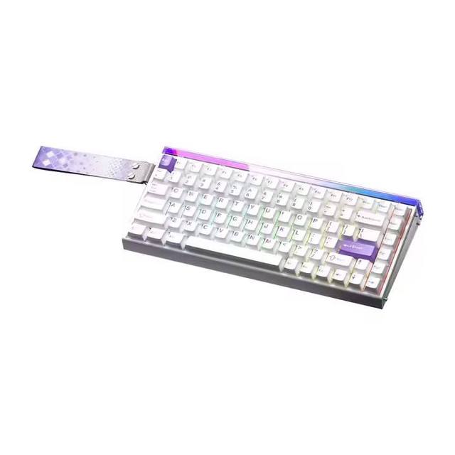 AULA HERO 84 HE Wired Mechanical Carbon-Fiber Keyboard Music Rhythm RGB Backlit Magnetic-Axis 8K Return Rate Gaming Keyboard