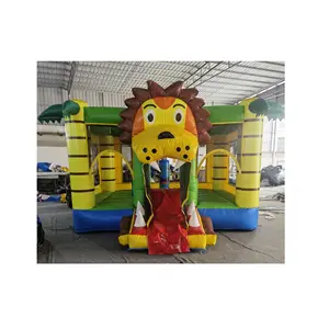 Commercial Outdoor Giant Lion Inflatable Bouncer Bouncy Castle Jumping House Combo With Slide For Kids