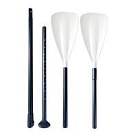 Pagaie 2-en-1 réglable pour SUP et kayak, pagaie hybride légère en 2 parties, lame simple et double, télescopique 67"-83"