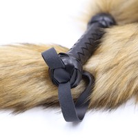 Fouet de bondage avec queue de renard, poils artificiels OEM, jouets sexuels cosplay pour adultes