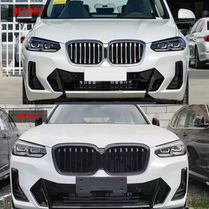 Parrilla Negra Brillante de Una Sola Línea para BMW X3 G01, Modelos 2022-2024, Pieza de Mejora para Parachoques Delantero - Product Image 2