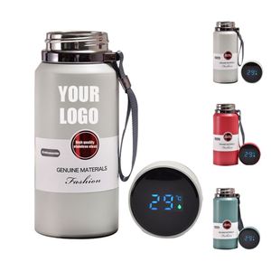 Bouteille d'eau promotionnelle pour entreprise, gourde isotherme en acier inoxydable avec LOGO, bouteille d'eau intelligente, tasse thermos - Product Image 1