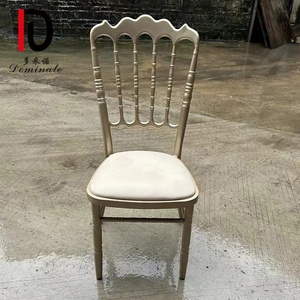 Chaises de mariage et d'hôtel en fer peintes par pulvérisation, modèle Château <span class=keywords><strong>Napoléon</strong></span>, avec coussin, vente en gros, très demandées - Product Image 5