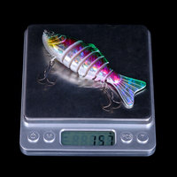 Umpan Ikan Bass Buatan 10CM/15.6G, Swimbait 6 Segmen Multi Jointed, Umpan Pancing Keras.
