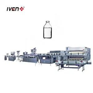 Adjust Nitrogen Filling Time Automatic Glass Bottle IV Solution Washing Sterile Filling and Capping Machine Production Line