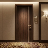 Porte intérieure minimaliste à âme pleine en MDF avec finition film PVC, insonorisée, prix de gros personnalisé OEM/ODM pour hôtels et appartements