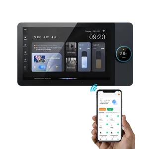 2023 Tuya Smart Home Zigbee Gateway Wifi ZigBee 8 pulgadas Panel de Control inteligente multifuncional Bluetooth música pared pantalla táctil